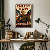 Patriotic US Army Vintage Military Recruitment Poster PosterGoat