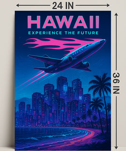 Hawaii Experience the Future Poster PosterGoat