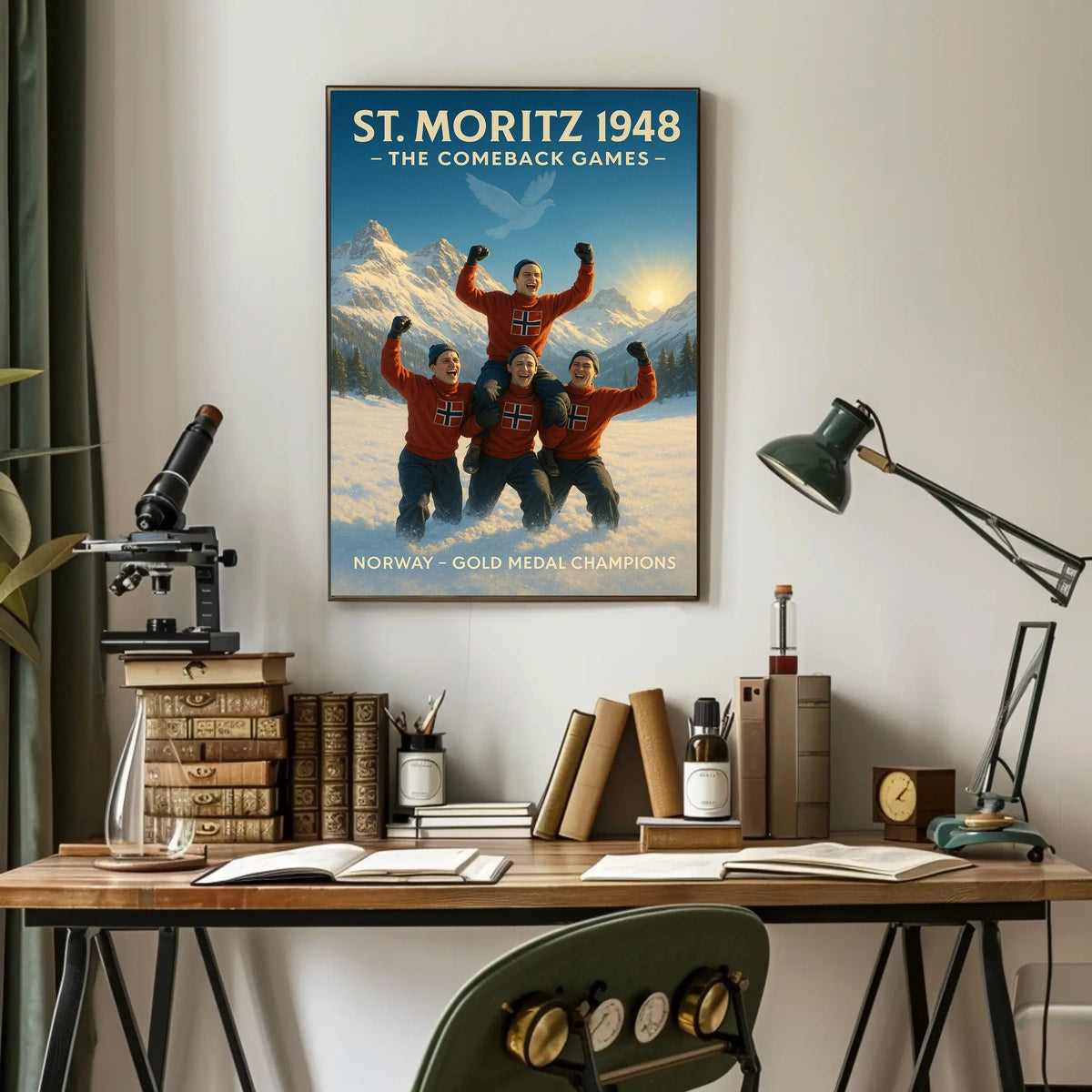 St. Moritz 1948 The Comeback Games Poster