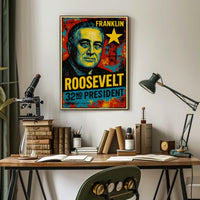 Franklin D. Roosevelt 32nd President of the United States Graffiti Pop Art Poster