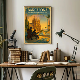 Barcelona A Tapestry of Art Culture Poster