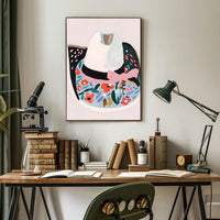 Floral Cowboy Hat Boho Poster Wall Art Print