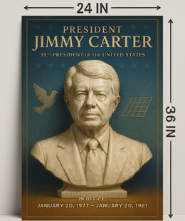 Jimmy Carter 39th President Wall Art Print PosterGoat
