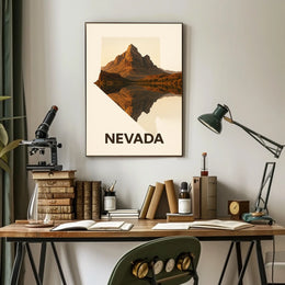 Nevada Landscape Reflection Poster