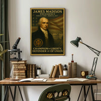 James Madison Founding Father Presidential Era Historical Poster