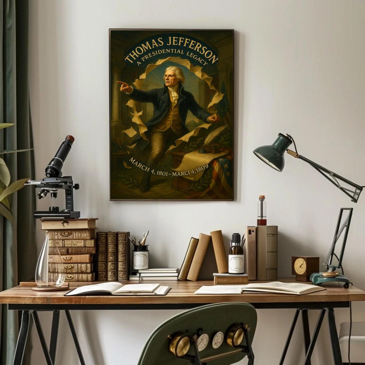 Influential American Leader Vintage Historical or Presidential Poster
