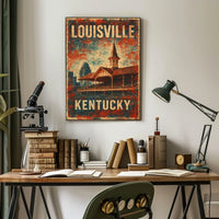 Louisville Kentucky Skyline Travel Urban Life Photography Realism Cultural Heritage Downtown Louisville Poster