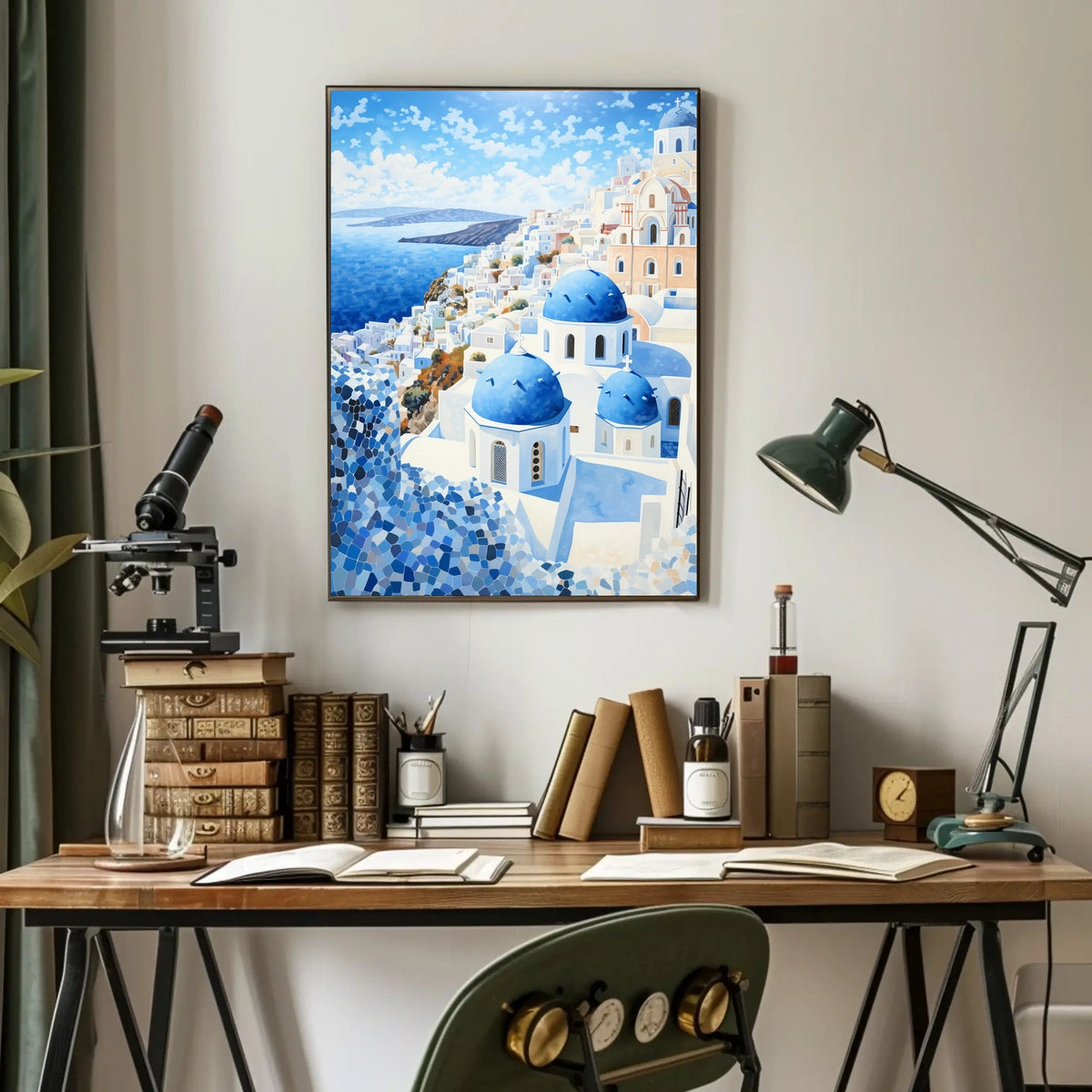 Santorini Aegean Sea Travel Art Print