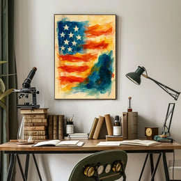 Abstract American Flag Abstract Poster