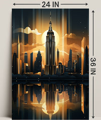 Cityscape At Dusk Poster