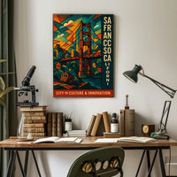 San Francisco Modern Cityscape Poster Wall Art