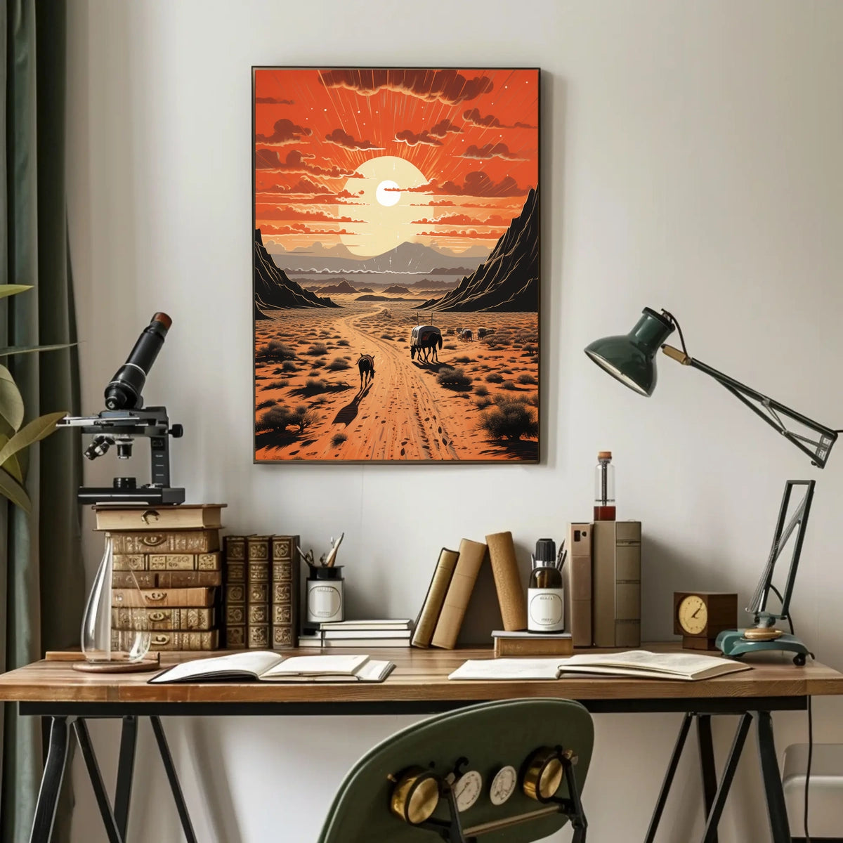 Desert Adventure in Vintage Western Travel Poster