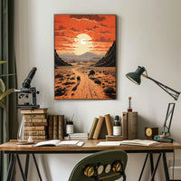 Desert Adventure in Vintage Western Travel Poster