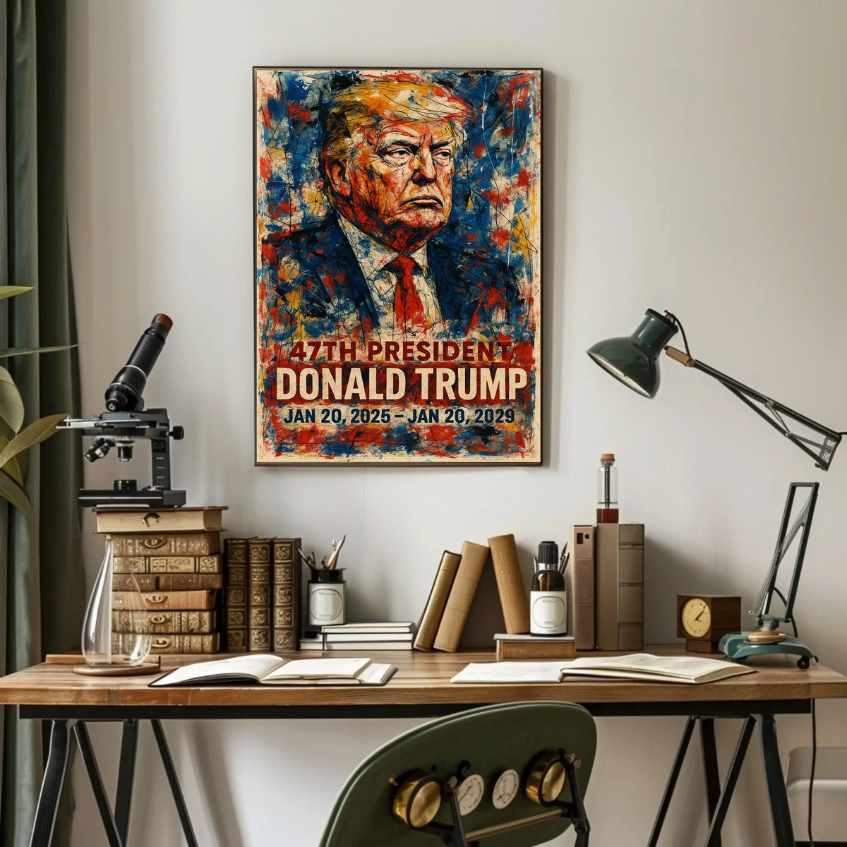 Patriotic Abstract Political Figure Art Poster 2025