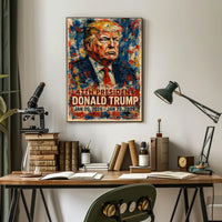 Patriotic Abstract Political Figure Art Poster 2025