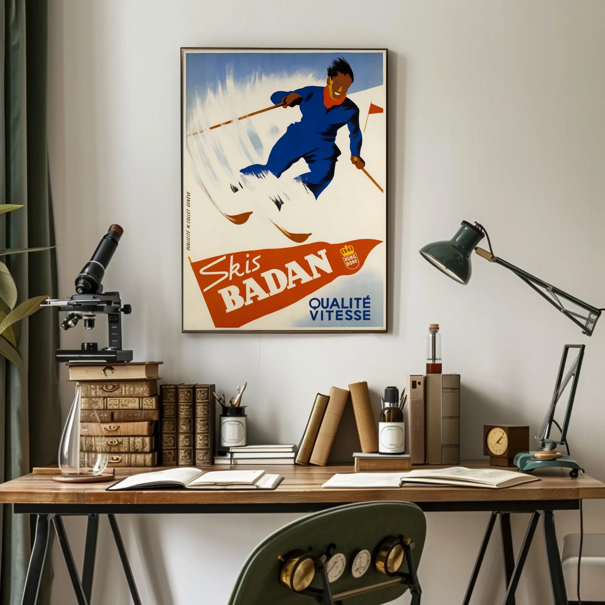 Skis Badan Advertisement Poster PosterGoat