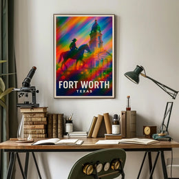 Fort Worth Texas Scenic Travel Photography Realism Poster