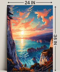 Coastal Sunset Serenity Poster