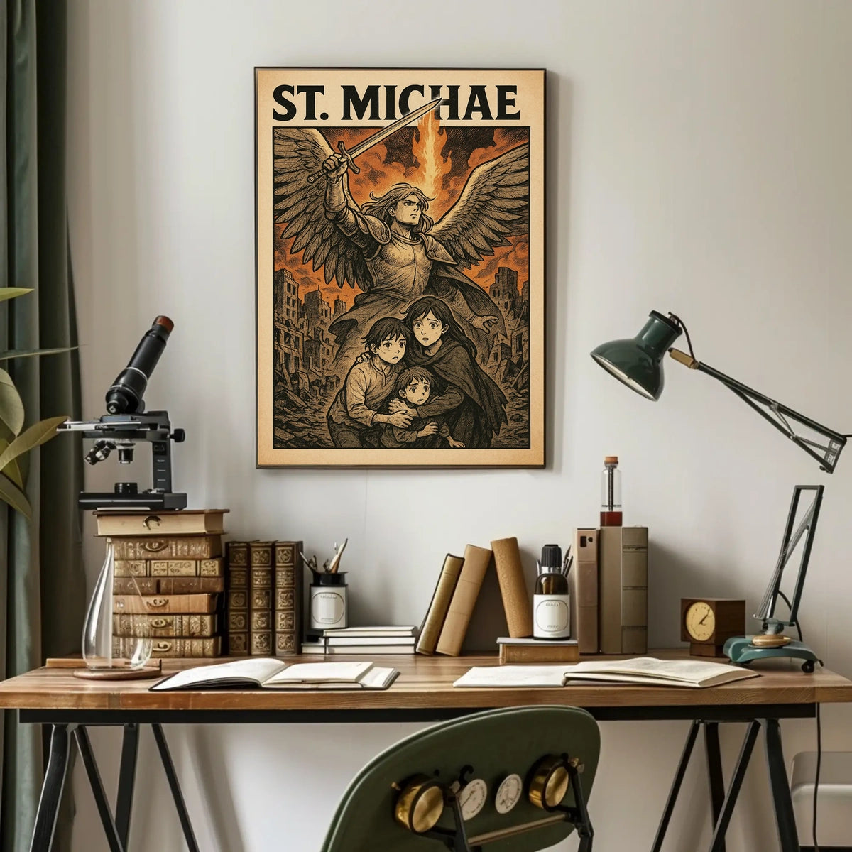 St. Michael Protector In Chaos Poster