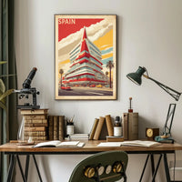 Modern Spain Architecture Travel Poster