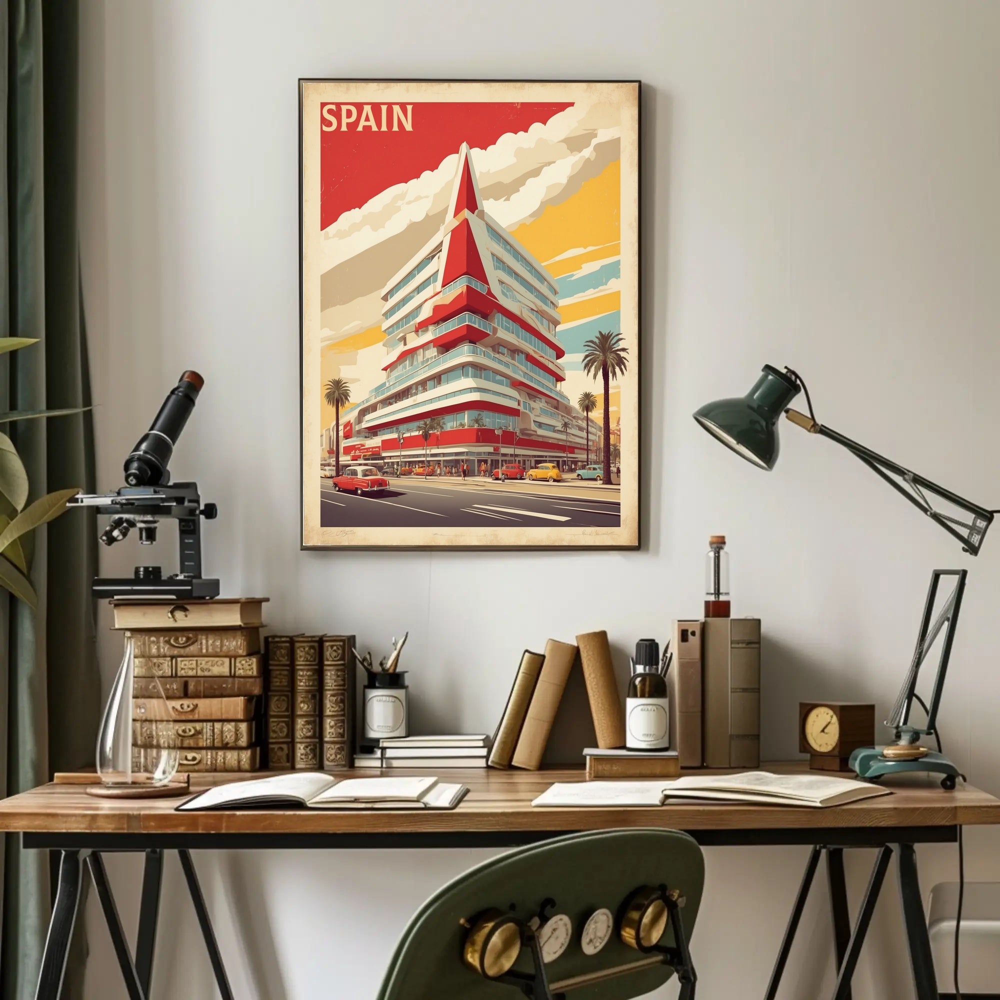 Modern Spain Architecture Travel Poster