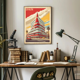 Modern Spain Architecture Travel Poster