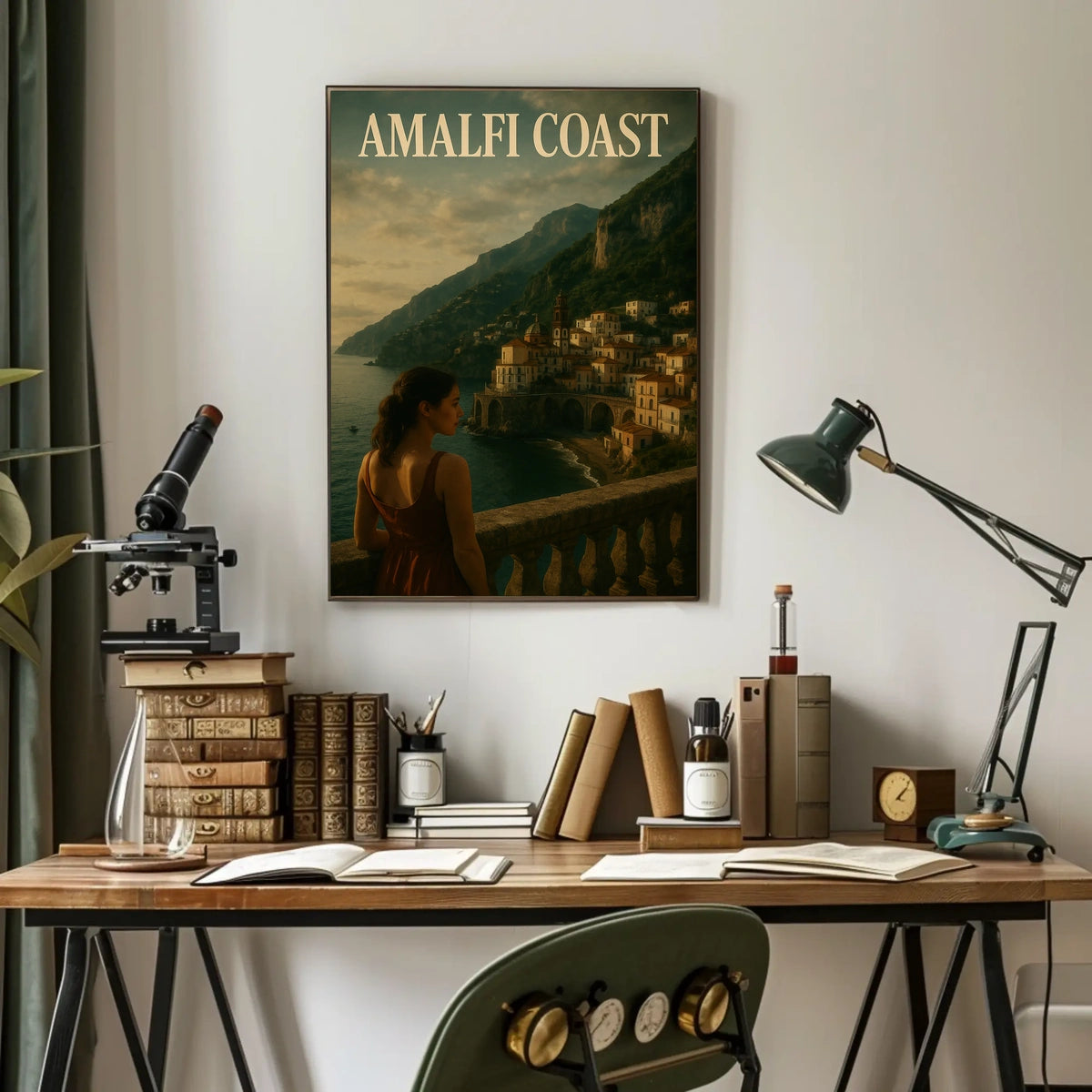 Amalfi Coast Poster Wall Art Coastal Decor 18x24 Premium