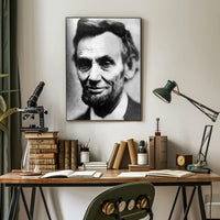 Abraham Lincoln Capitol Background Painting Poster Art Print PosterGoat