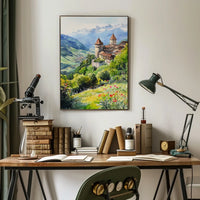 Liechtenstein Vaduz Castle Hilltop View Poster