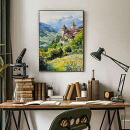 Liechtenstein Vaduz Castle Hilltop View Poster