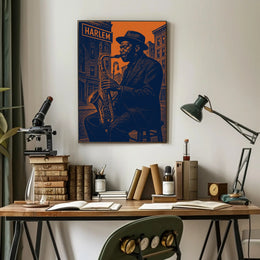 Harlem Jazz Vibes Saxophone Music or Concert Poster