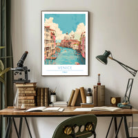 Venetian Waterways: Vintage Travel Poster