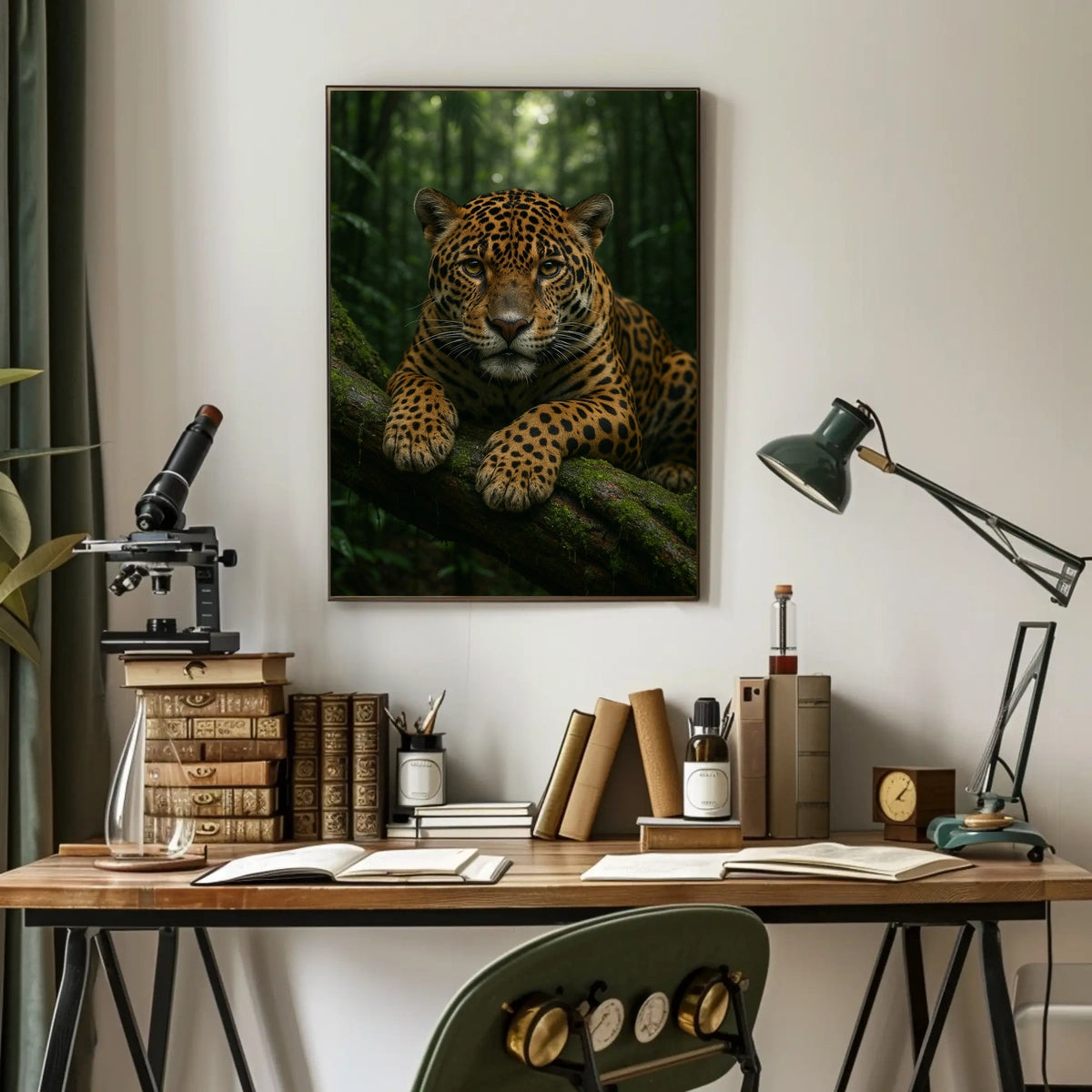 Majestic Jaguar in the Jungle Poster