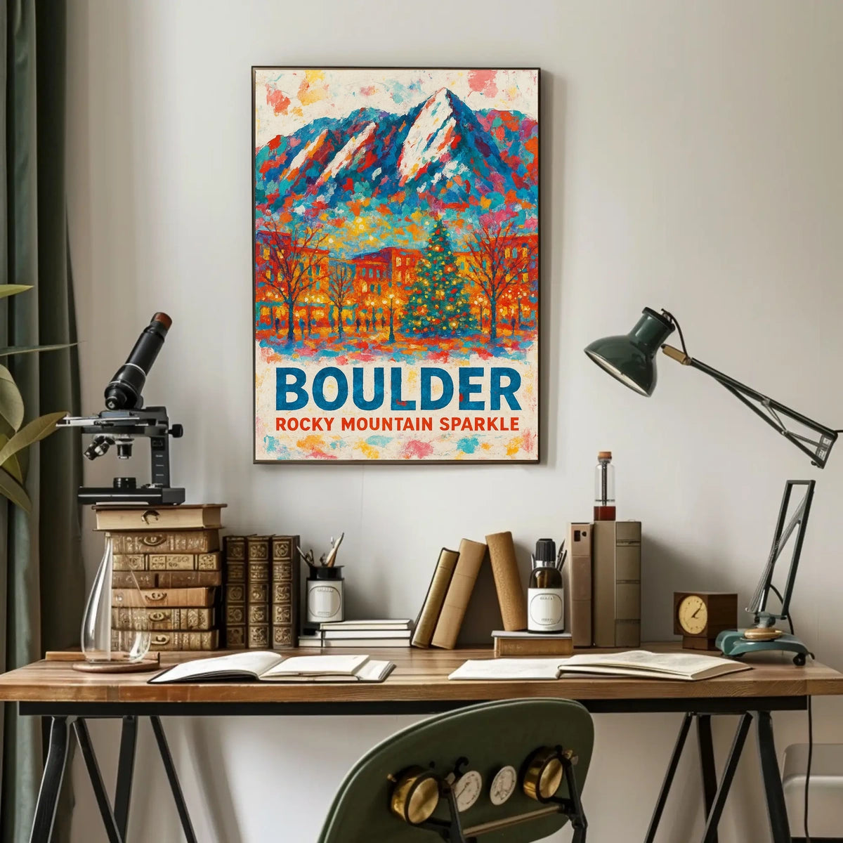 Boulder Rocky Mountain Sparkle Poster