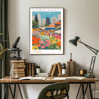 Vibrant Flower Market in Honolulu Poster PosterGoat