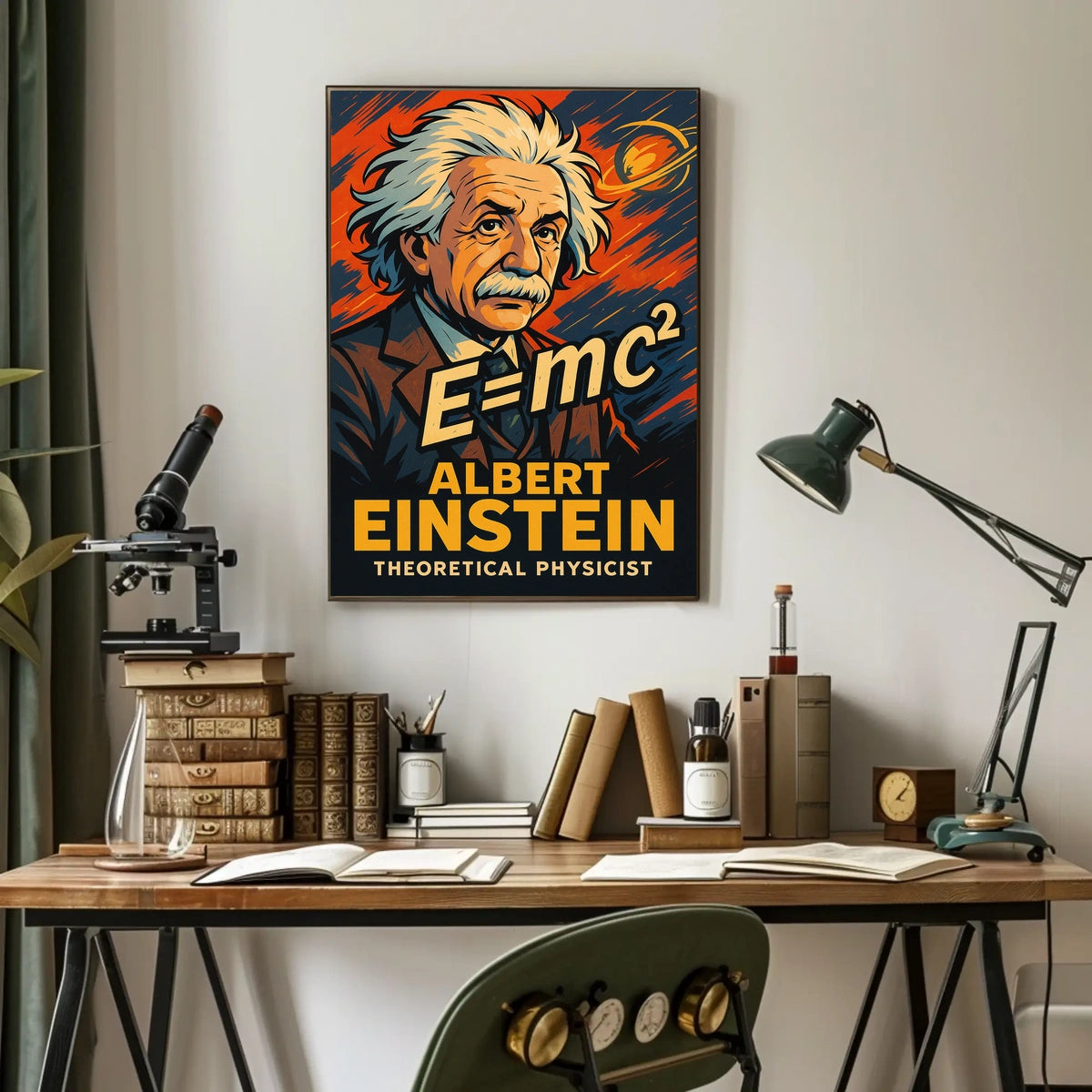 Albert Einstein Iconic Vintage Theoretical Physicist Poster