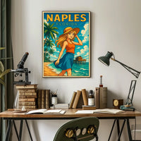 Naples Florida Beachside Bliss Poster Wall Art 18x24