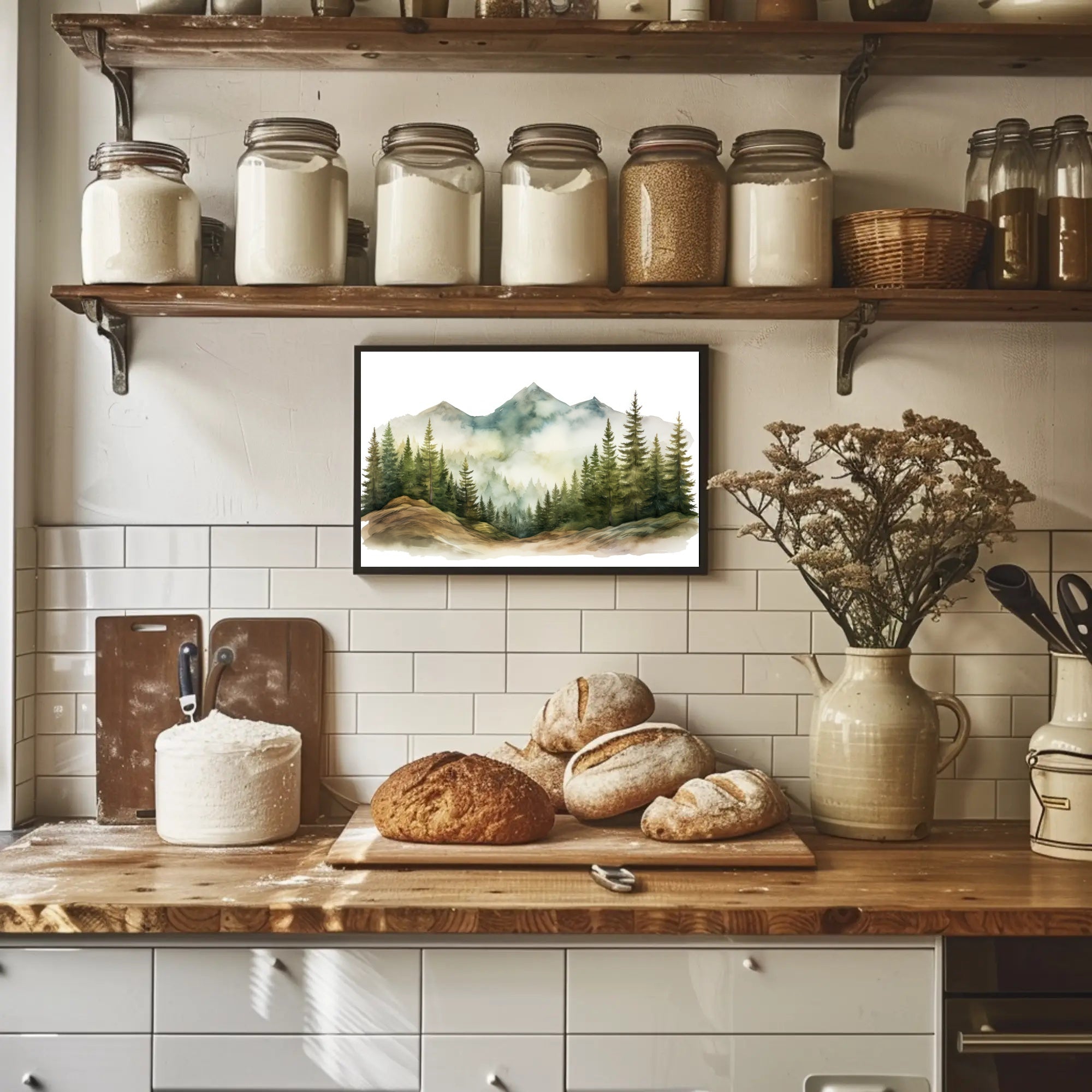 Tranquil Mountain Landscape Poster