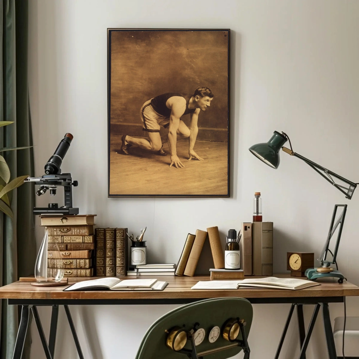 Ready, Set, Go Vintage Sprint Poster