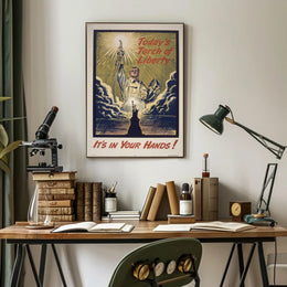 Liberty and Modernity: A Patriotic Propaganda Poster