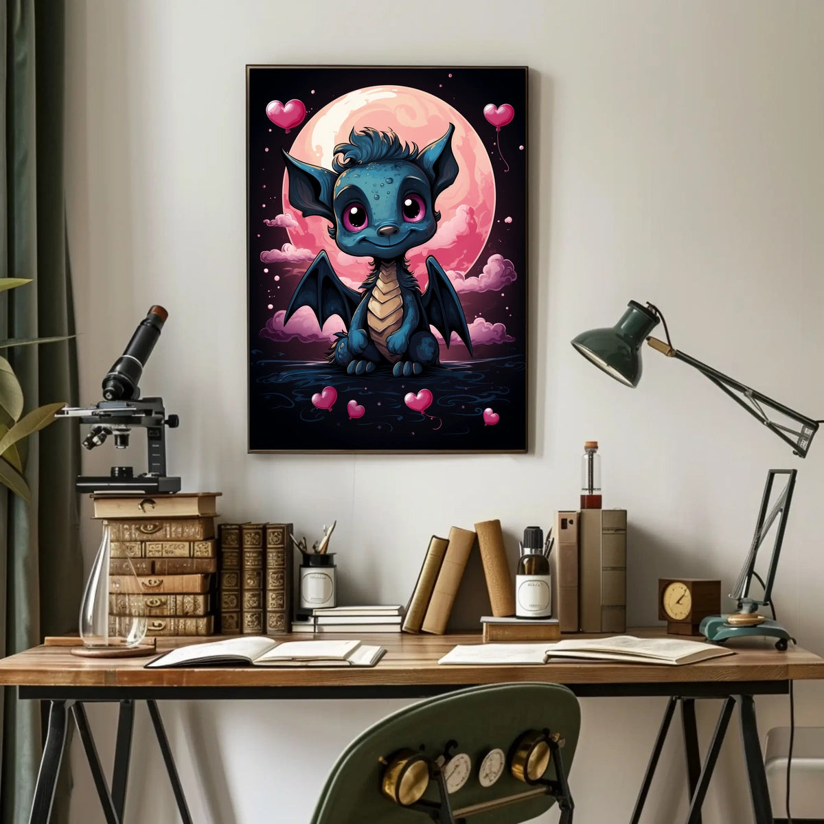 Moonlit Dreams The Adorable Dragon Art Print