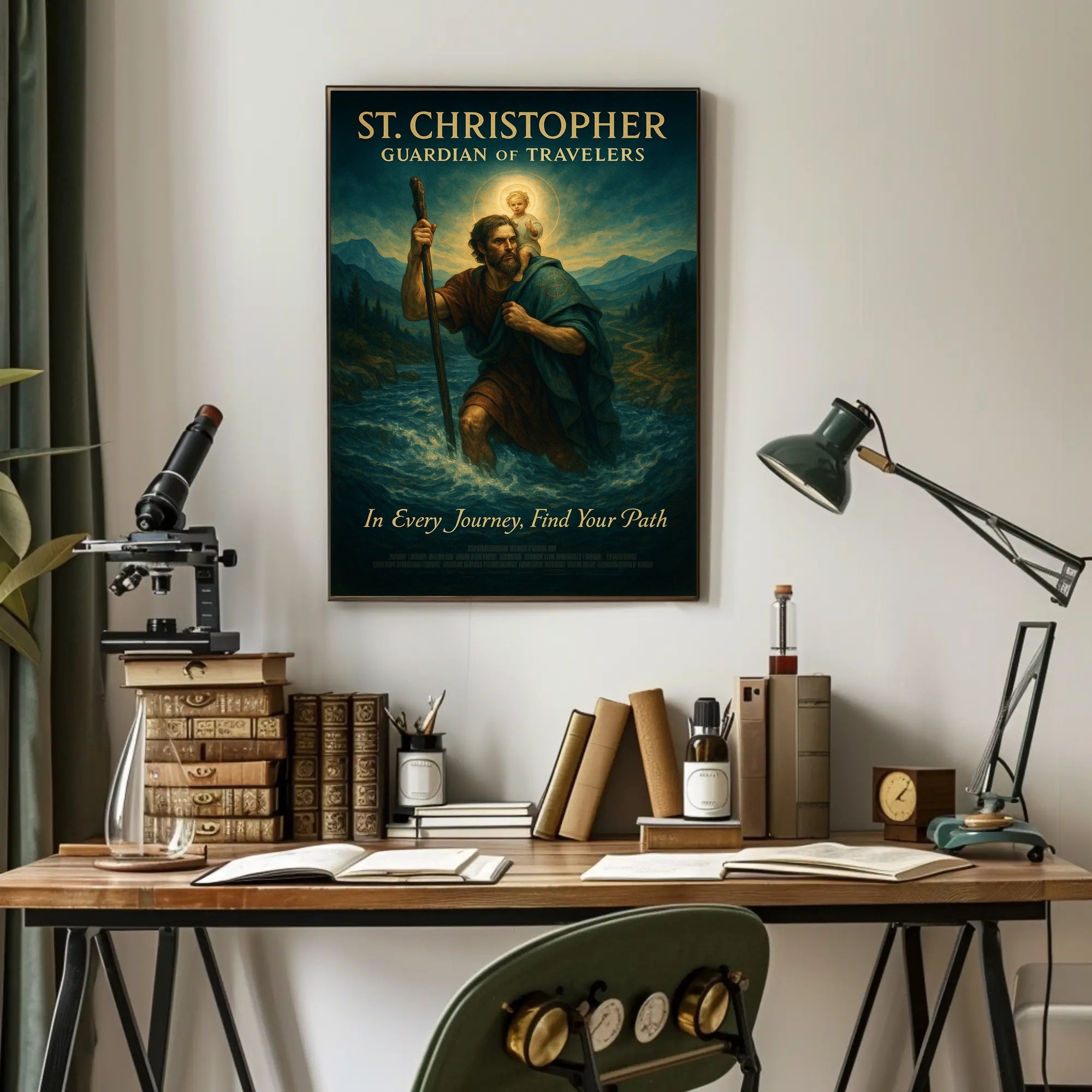 St. Christopher Guardian Of Travelers Poster