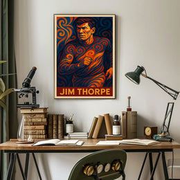 Jim Thorpe Iconic Athlete Poster