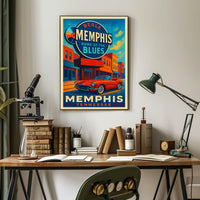 Memphis Home of the Blues Poster