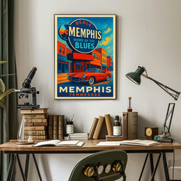 Memphis Home of the Blues Poster