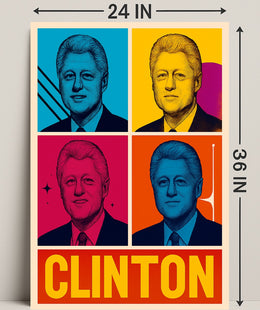 Clinton Pop Art Tribute Wall Art Print PosterGoat