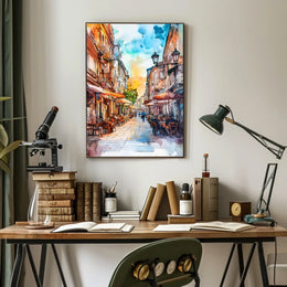 Vibrant Skadarlija Bohemian Street Scene In Serbia Poster