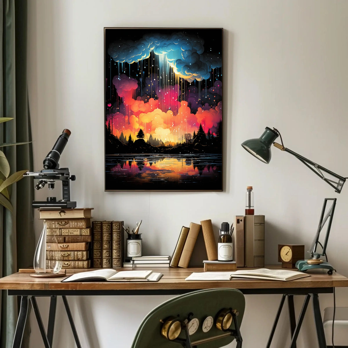 Colorful Surreal Forest Landscape Artistic Artistic Poster