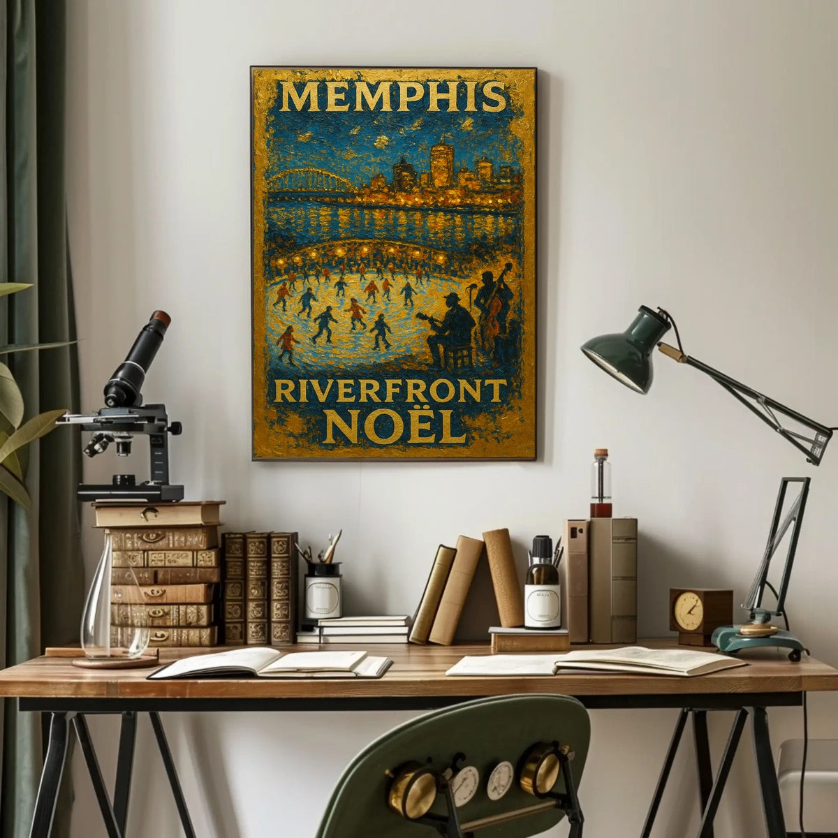 Memphis Riverfront Noël Poster