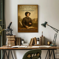 St Elizabeth Ann Seton Vintage Religious Poster